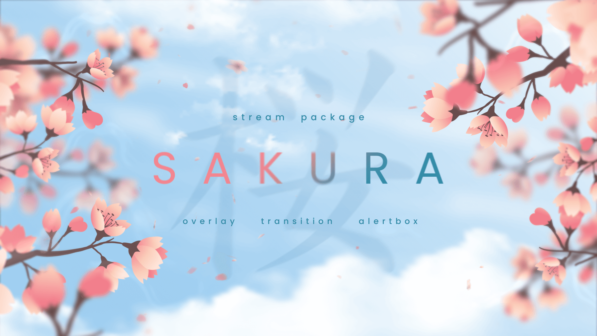Sakura Animated Stream Package with Overlays, Alerts and Transition for Twitch and OBS Studio