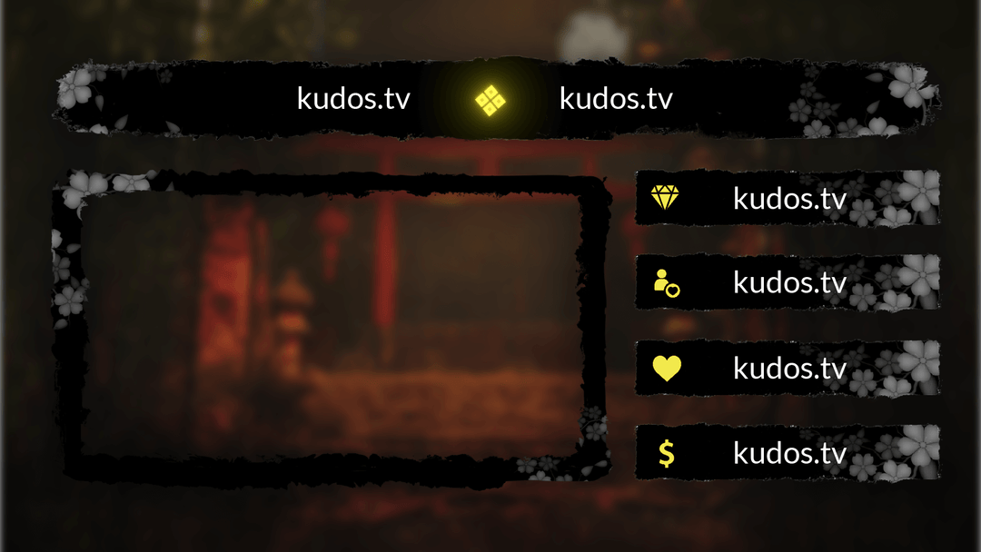 Samurai — Stream Header, Label and Webcam Overlay Pack for OBS