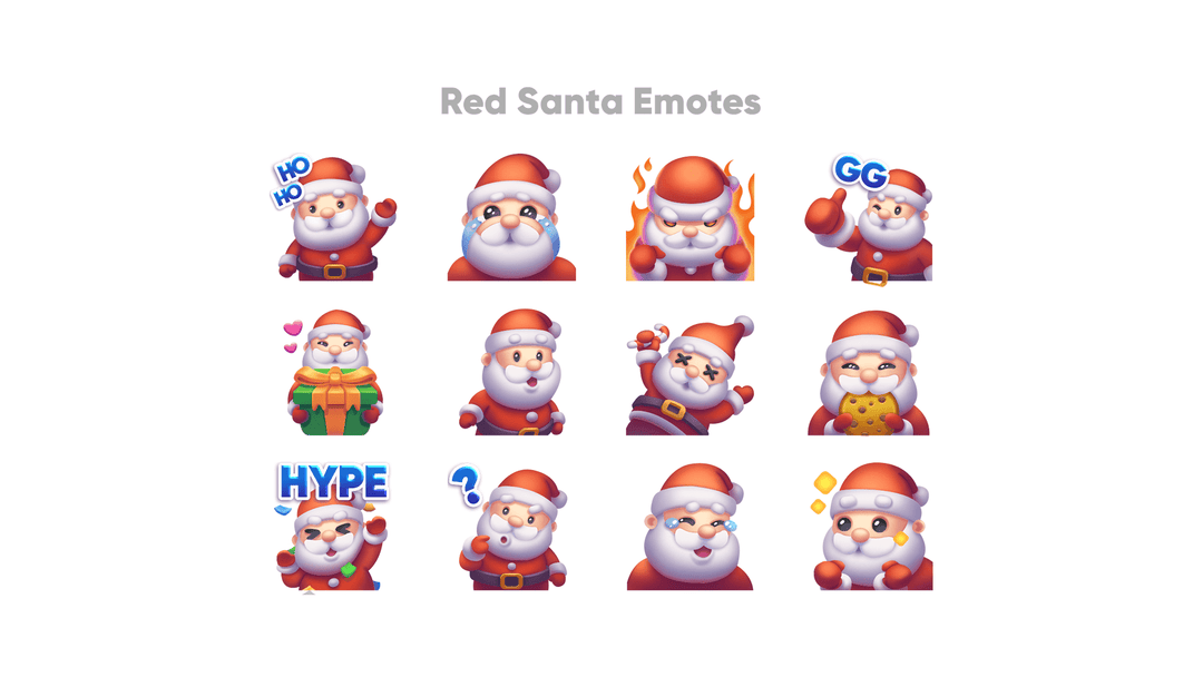 Christmas Emotes for Twitch, Youtube and Discord | Download Now!