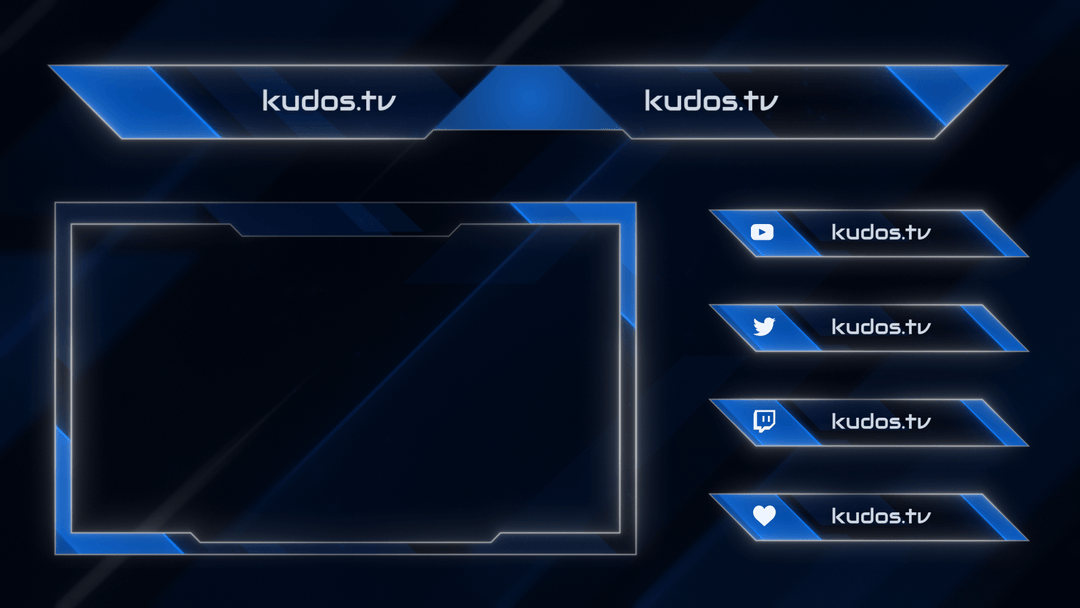 Sharp — Stream Header, Label and Webcam Overlay Pack for OBS