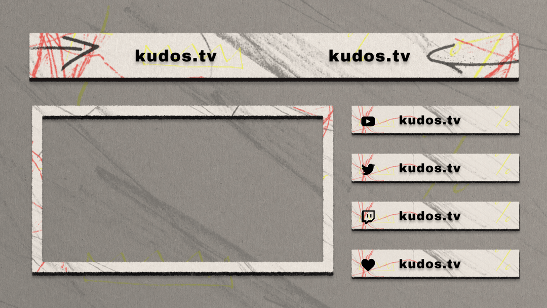Sketch — Stream Header, Label and Webcam Overlay Pack for OBS