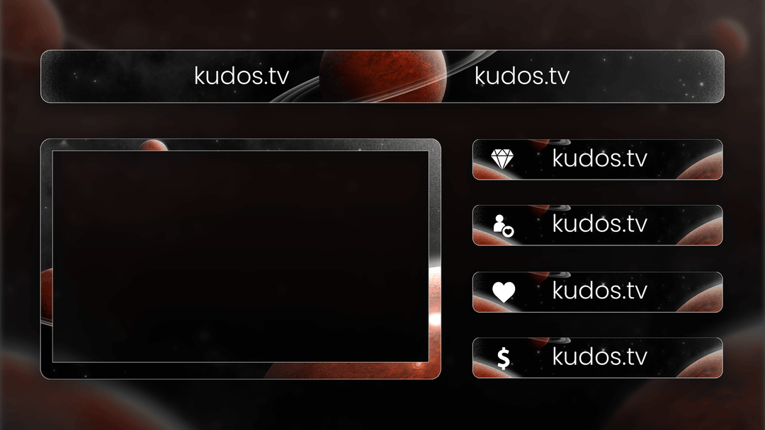 Space — Stream Header, Label and Webcam Overlay Pack for OBS