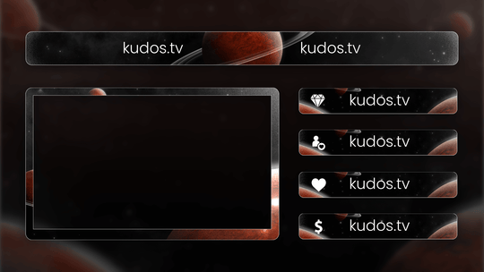 Space — Stream Header, Label and Webcam Overlay Pack for OBS