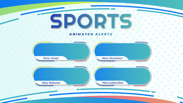 Sports - Animated Alerts for Twitch, Youtube and Facebook Gaming