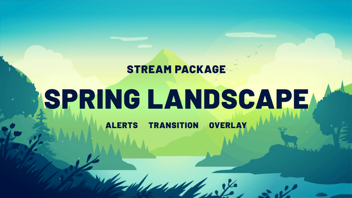 Spring Landscape - Twitch Overlay and Alerts Package for OBS Studio