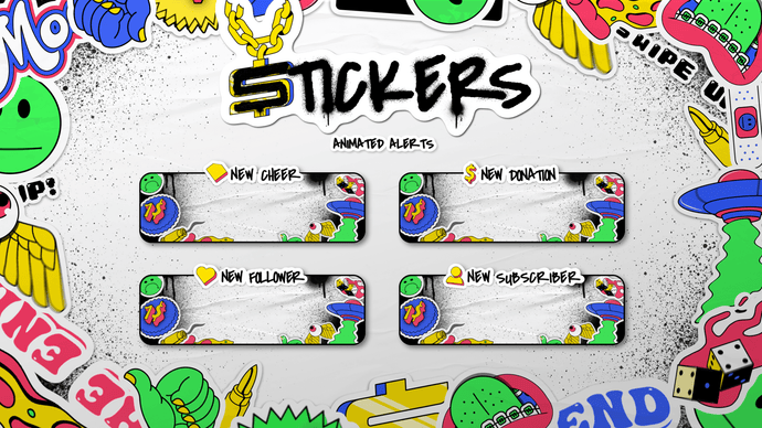 Stickers - Animated Alerts for Twitch, Youtube and Facebook Gaming