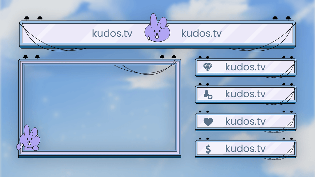 Summer — Stream Header, Label and Webcam Overlay Pack for OBS