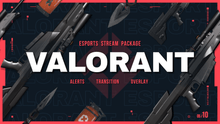 Load image into Gallery viewer, Valorant Esports Stream Overlay &amp; Alerts for Twitch and Youtube
