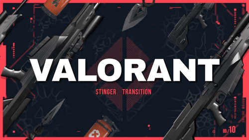 Valorant Esports - Stinger Transition for Twitch, Youtube and Facebook