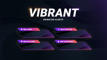 Load image into Gallery viewer, Vibrant - Animated Alerts for Twitch, Youtube and Facebook Gaming

