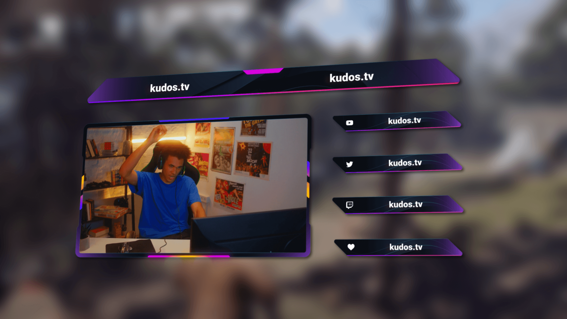 Vibrant Stream Overlay & Alerts Package for Twitch and Youtube