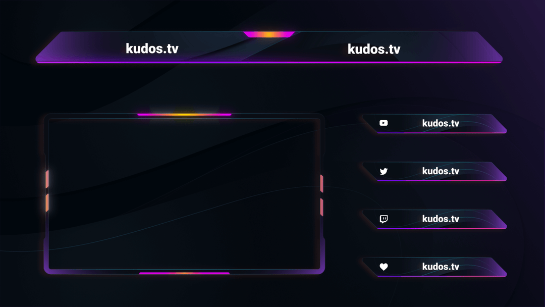 Vibrant — Stream Header, Label and Webcam Overlay Pack for OBS