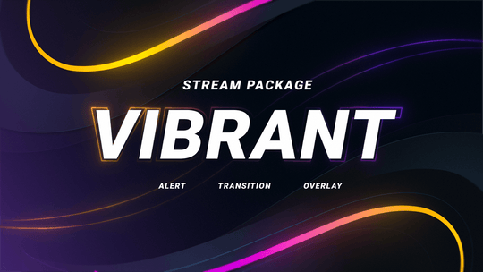 Vibrant Stream Overlay & Alerts Package for Twitch and Youtube