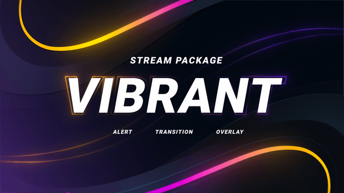 Vibrant Stream Overlay & Alerts Package for Twitch and Youtube