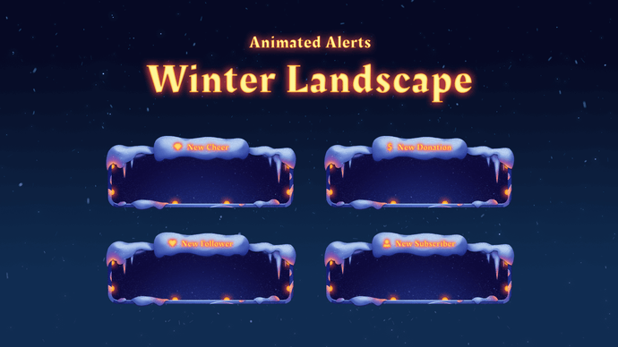 Winter Landscape - Animated Alerts for Twitch, Youtube and Facebook