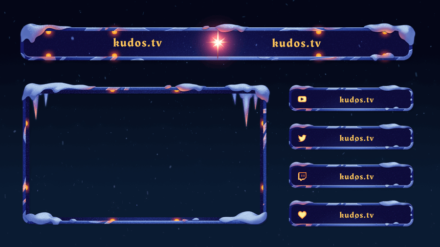 Winter Landscape - Twitch Overlay and Alerts Package for OBS Studio