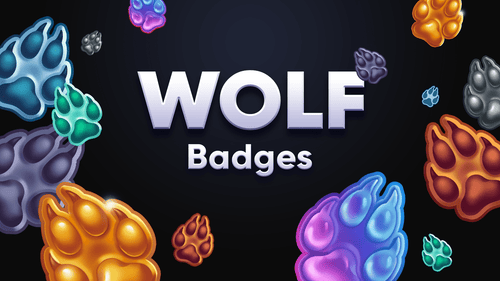 Wolf Badges for Twitch, Youtube and Discord | Download Now!